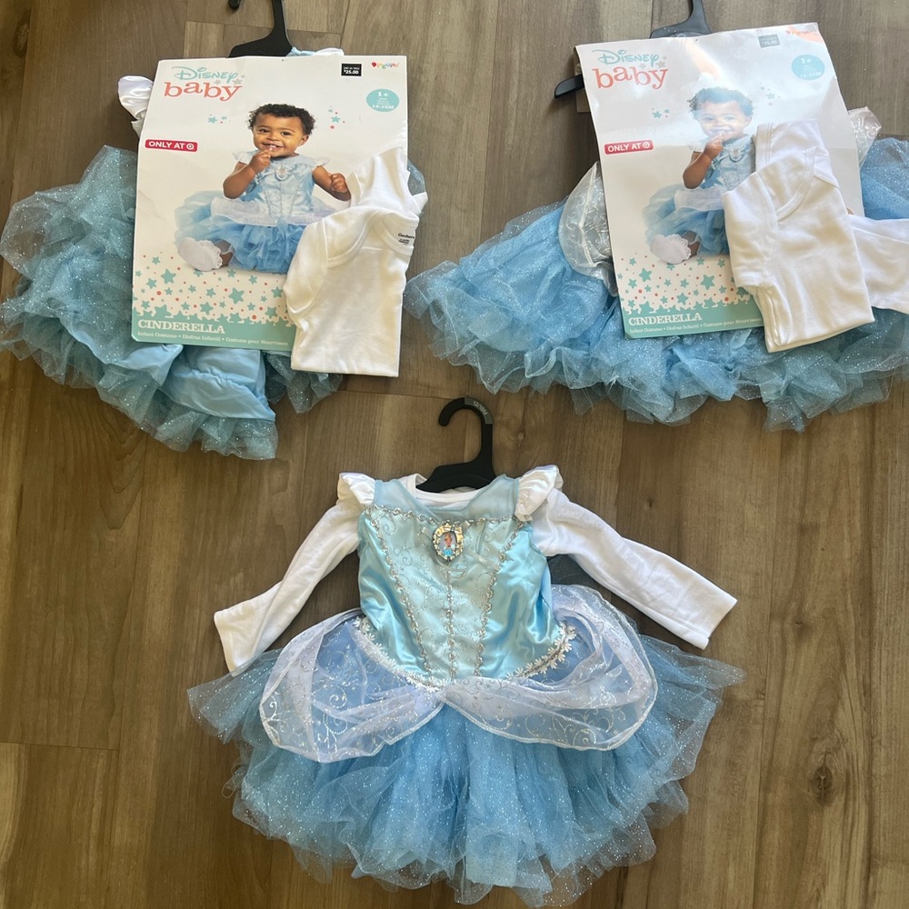 Disney Baby Cinderella Light Blue Princess Costume Dress for 12-18 months - Picture 1 of 7